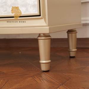 <span class=keywords><strong>Aparador</strong></span> Antiguo con Nueve Cajones, Tiradores Blancos para Gabinete de Cocina, Cajones Extraíbles para Dormitorio o Sala de Estar - Product Image 6