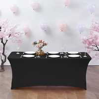 Housse de table extensible moderne grande taille en tissu pour Noël, jupe de table cocktail pour conférence, mariage, banquet, nappe