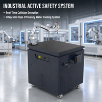 Mesin Las Serat Genggam 3000W dengan Lengan Robot Kepala Ganda untuk Pengelasan Baja Tahan Karat, Aluminium, dan Baja Karbon