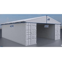 Kit de toit de conteneur en acier Q235 ignifuge certifié CE, pour construction de tente, abri, garage, entrepôt ou hangar.
