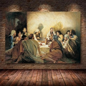 Dernière Cène de <span class=keywords><strong>Da</strong></span> <span class=keywords><strong>Vinci</strong></span> Célèbre Peinture À L'huile Abstraite Affiche Imprimer Religieux Christianisme Jésus Mur Photo Décor Salon - Product Image 4