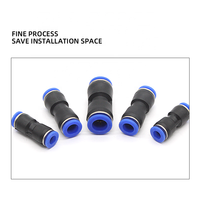 Connecteur pneumatique en plastique PU 4mm 6mm 8mm 10mm pour tuyau d'air et d'eau, raccord rapide droit à enfoncer pour gaz