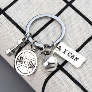 Porte-clés de sport avec messages encourageants, haltères et poids, pour la musculation, la gym et le <span class=keywords><strong>CrossFit</strong></span>, cadeaux pour homme - Product Image 4