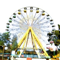 Magnifiques équipements de parc d'attractions géants, grandes manèges à roue géante avec éclairage LED extérieur, fabricants