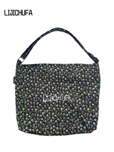 Tycoon tùy chỉnh bông vải in hoa Tote Túi mua sắm túi hoa vai túi công suất lớn - Product Image 6