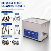 Limpiador Ultrasónico Digital Comercial de 15L Directo de Fábrica, Máquina de Limpieza para Piezas Metálicas Pequeñas, Herramientas y Piezas de Precisión