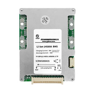 Placa <span class=keywords><strong>PCB</strong></span> BMS Solar de Iones de Litio de 48V 14S 80A para Sistema de Gestión de Baterías de Iones de Litio Cilíndricas 14S3P - Product Image 1