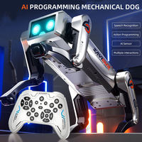 Intelligenter KI-Lernroboter-Hund aus Kunststoff 2025 – Programmierbar, Stuntfähig, Interaktiv mit Sprachfernbedienung und Musik