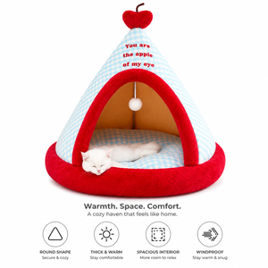 <span class=keywords><strong>Lit</strong></span> pour chat en forme de sapin de Noël, Tente <span class=keywords><strong>tipi</strong></span> à carreaux pour chien, Niche pour animal de compagnie mignonne en forme d'ours <span class=keywords><strong>avec</strong></span> garniture en sherpa, Fournisseur - Product Image 4