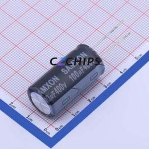 Condensateur électrolytique en aluminium à montage traversant EKM107M2GK30RRS9P, montage traversant, D16xL30mm 100uF 20% 400V 7.5mm - Product Image 1