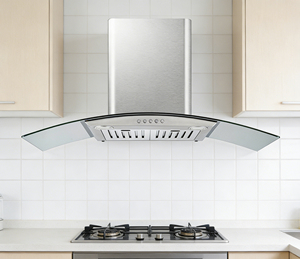 Chimenea de <span class=keywords><strong>cocina</strong></span> curvada en forma de arco Extractor de humo <span class=keywords><strong>Campana</strong></span> <span class=keywords><strong>extractora</strong></span> de escape Precio de fábrica <span class=keywords><strong>para</strong></span> el hogar - Product Image 1