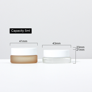 Hot bán tùy chỉnh Blush nhỏ Rỗng Mỹ phẩm kem thủy tinh Jar bao bì <span class=keywords><strong>container</strong></span> với nắp nhôm 100% có thể tái chế - Product Image 2