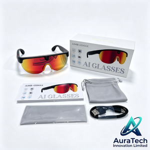 Gafas Inteligentes AuraTech AIMB-G5 Max con IA, Cámara de 8MP, Video Antivibración 1080P, Traducción, Lente Fotocromática UV400, Transferencia de Audio por WiFi - Product Image 5