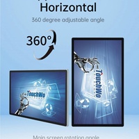 Moniteur de kiosque de restaurant tout-en-un à écran tactile 8 pouces RK3568 4+32 Go USB/Série Double fixation Unité compacte 10 points pour restauration rapide 4:3