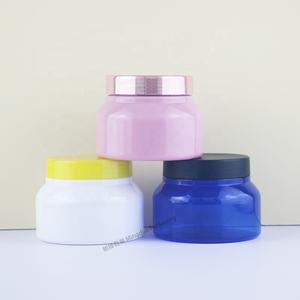 ขวด PET ทรงกลมขนาด 250 มล. <span class=keywords><strong>ส</strong></span>ำหรับบรรจุวา<span class=keywords><strong>ส</strong></span><span class=keywords><strong>ลี</strong></span><span class=keywords><strong>น</strong></span> ฝา<span class=keywords><strong>ส</strong></span>ีทอง  บรรจุภัณฑ์เครื่องสำอางเปล่าแบบพิเศษสำหรับครีมขัดผิว <span class=keywords><strong>ส</strong></span>ีชมพู ขาว ฟ้า-250 กรัม - Product Image 2