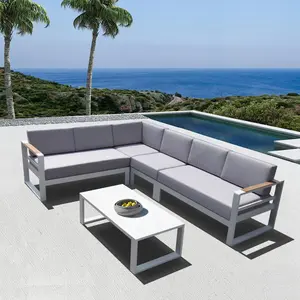 JK3070 luxury sectional sofa aluminum outdoor sofa set Lounge set garden furniture set round sofa