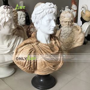 定制服务提供室内雕刻罗马仿古大理石半身像雕塑 - Product Image 5