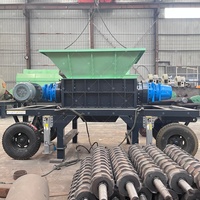Déchiqueteuse à double arbre pour bois et bambou, grande capacité, pour meubles, appareils électroménagers et palettes en bois, déchiqueteuse de recyclage de boîtes en bois