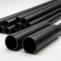 Tube en fibre de carbone mat anti-corrosion, rond, directement de l'usine, pour l'assemblage de châssis de drone