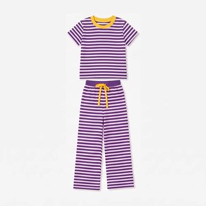 Ensemble de vêtements pour enfants, nouveau style, haut à manches courtes et pantalon long pour bébés filles - Product Image 4