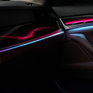 Kit d'éclairage d'ambiance de haute qualité pour voiture RHD, comprenant quatre bandes lumineuses pour portières et console centrale, avec 10 options de couleurs - Product Image 2