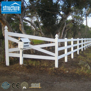 Valla de PVC de Diseño Nuevo al por Mayor, Valla de Vinilo con Diseño de Cruz para Entrada de Vehículos, Granja y Rancho - Product Image 3