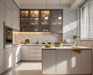 Cuisine moderne prête à assembler, armoires de cuisine de luxe, ensemble de meubles de cuisine - Product Image 3