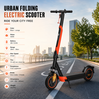 Trottinette électrique pliable populaire pour la ville, moteur stable, batterie durable, double frein électronique, pour usage quotidien en ville par les adultes