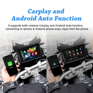 Su geçirmez motosiklet Carplay ekran motosiklet için GPS navigasyon kablosuz Carplay ekran