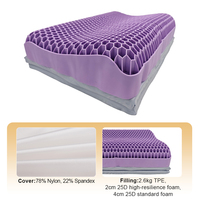 Nouvel Oreiller de Cou Amovible en TPE Composite avec Tissu Rafraîchissant Certifié, Soutien Cervical pour la Maison et l'Hôtel, Oreiller de Sommeil Taille Super King Personnalisable