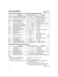 IRL2203NPBF ของแท้ TO-220 N-channel 30V/116A ทรานซิสเตอร์ MOSFET แบบติดตั้งบนพื้นผิว สำหรับ PCB - Product Image 5
