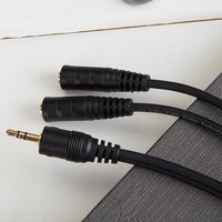 Câble Répartiteur Audio Jack 1/8 "3.5MM Stéréo Mâle Double 3.5MM Femelle PVC Veste Aux Interface Extension pour Casque Ordinateur
