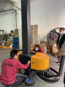 ماكينة آلية آلية للتغليف على النمط المطاطي الموفرة للمساحة مع التحكم عن بعد آلية متحركة آلية - Product Image 2