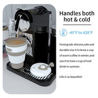 Tasse à café en silicone pliable de vente chaude avec couvercle et paille