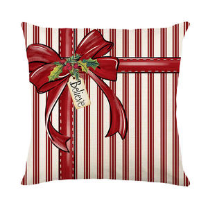 MU 2025 Joyeux Noël Housse de Coussin Lin Imprimé Salon Décoratif Sublimation Taie d'Oreiller Avec Fermeture Éclair - Product Image 4