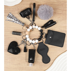 2025 Creative Love Tassel Sac Fenêtre Cassée Pilule Bouteille Perles 10 Pièces Ensemble Porte-clés - Product Image 6