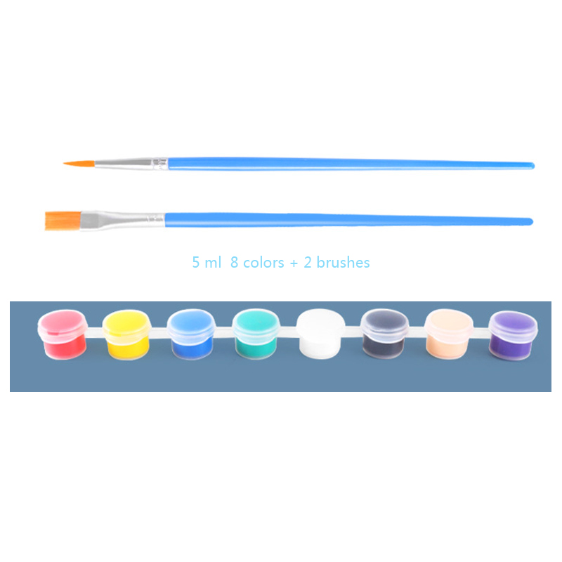 3 ml - 8 couleurs + 2 pinceaux