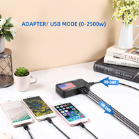 FOXCAN 2000W özel gerilim dönüştürücü ve 10A seyahat adaptörü ile 4-Port USB, abd/İngiltere/ab Plugfor saç kurutma makinesi/düzleştirici