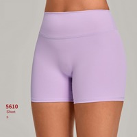 Qiushahu Hou V Ensemble 2 pièces de shorts de sport et yoga respirants pour femme, taille haute, effet galbant fessier, amincissant, pour cyclisme en extérieur