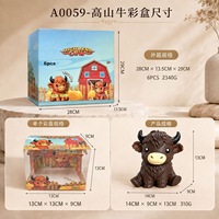 Jouet Squishy Vache des Highlands Géante, Doux et à Presser, Animal de la Ferme Anti-Stress, Fidget, 5-7 Ans, Unisexe, Cadeau Mystère, Vente en Gros, Faveur de Fête