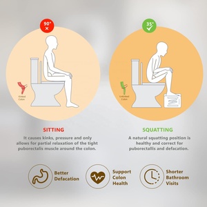 Taburete <span class=keywords><strong>de</strong></span> bambú para inodoro, taburete para caca <span class=keywords><strong>de</strong></span> baño para adultos, taburete <span class=keywords><strong>de</strong></span> madera ajustable en varios ángulos y alturas - Product Image 4