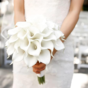 Fleurs artificielles Calla Lily en PU pour mariages, bouquets de mariée, douche nuptiale, DIY, décorations de fête à domicile - Product Image 2