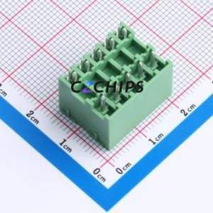 DB2EVHB-3.81-2*5P-GN Plug-in Terminal Block Through hole,P=3.81mm Connector Board-to-Board / Socket - Closed 2x5P 3.81mm Green - Product Image 2