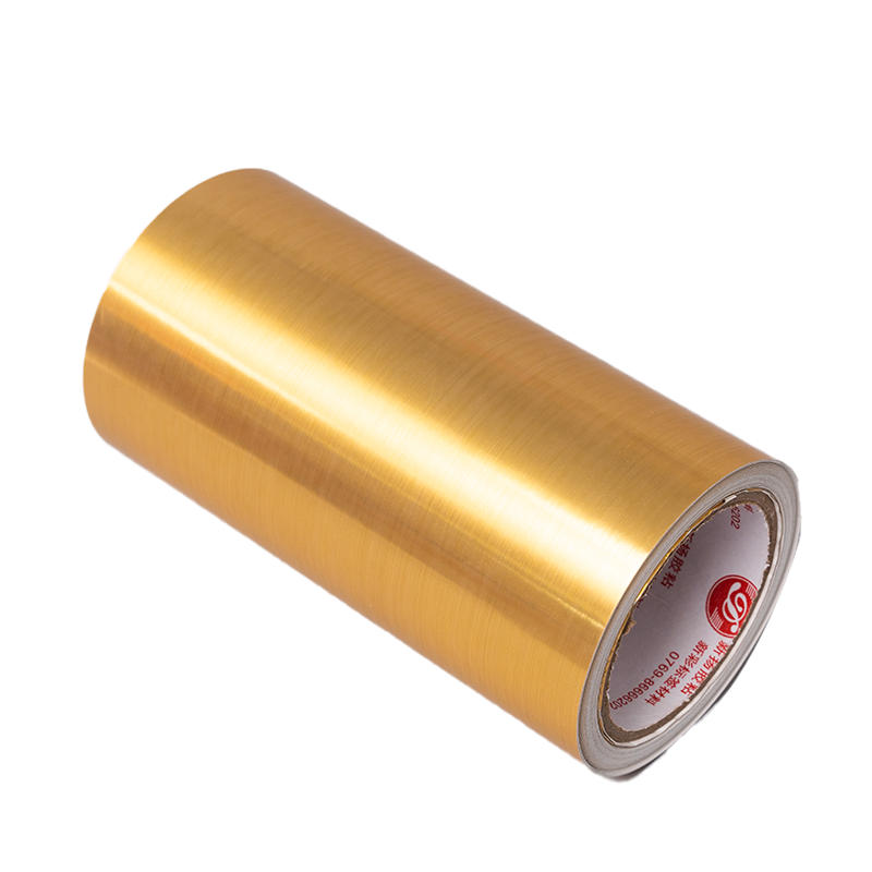 Brushed Metallic Gold PET Stickers Inkjet Printable Waterproof Material for Luxury Product Labels Branding