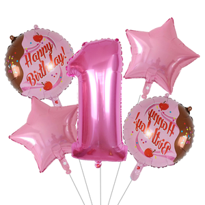 ชุดลูกโป่งฟอยล์ขนาด18นิ้ว5ชิ้น,ลูกโป่งฮีเลี่ยมทรงกลมสำหรับตกแต่งวันเกิด - Product Image 2