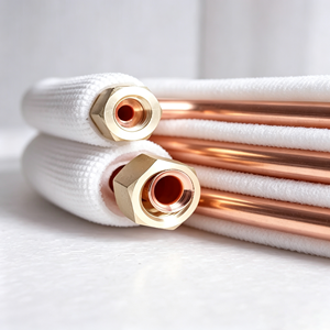 Kit de tubes de raccordement en cuivre <span class=keywords><strong>pré</strong></span>-isolés pour climatiseur split, tubes isolants en <span class=keywords><strong>PE</strong></span> pour installation de climatisation HVAC - Product Image 4