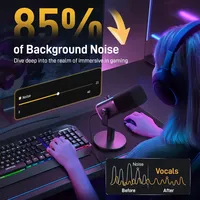 Pour MAONO PD100X Dynamic RGB Gaming Microphone XLR Connecteur Logiciel Réduction du bruit pour une expérience d'enregistrement améliorée