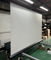 Écran de Projection Blanc Tissé Acoustiquement Transparent pour le Sol Électrique, Son de 120 Pouces, Écran de Projecteur de Cinéma 4k 8K