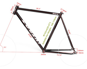 Fm003 cố định hướng xe đạp khung thép đầy màu sắc cố định bánh khung thép khung xe đạp với ngã ba - Product Image 3