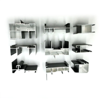Porte coulissante panoramique en aluminium de haute qualité et profil de fenêtre avec contrôle d'accès et performance d'isolation thermique,